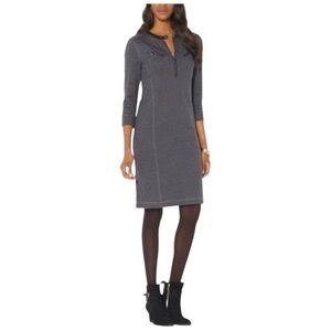 Lauren Ralph Lauren Sweater Dress Equestrian Chic Women’s Medium Black Gray